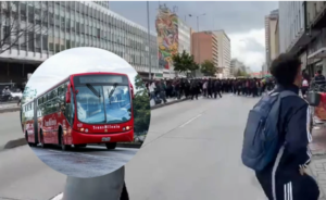 Lee más sobre el artículo Manifestación en la carrera décima genera detención de flota troncal y afectaciones a la movilidad en el centro de Bogotá